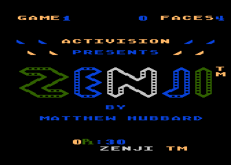 Zenji title screen for Atari 5200